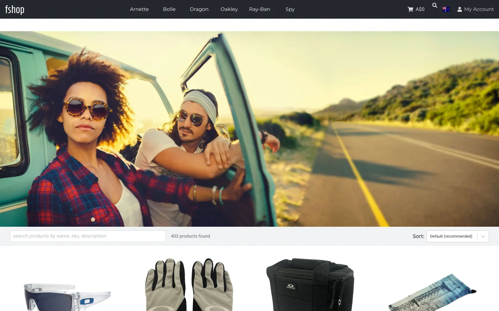 An online storefront running on the retail management system