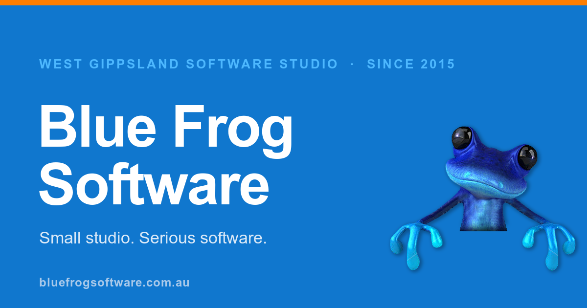 Blue Frog Software | Melbourne & West Gippsland software studio